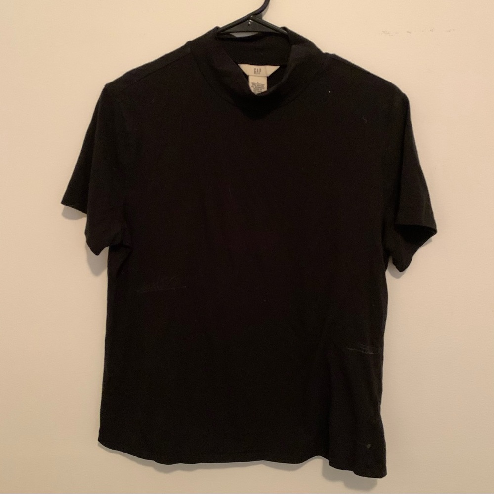 Black Mock Neck Tee